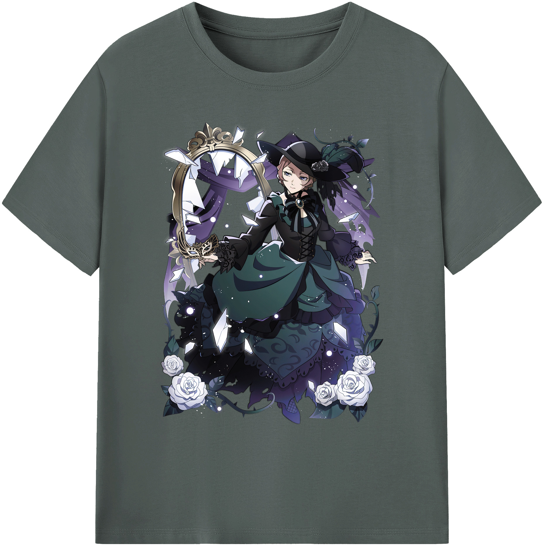 （画像用） 文豪ストレイドッグス Bungo Stray Dogs 綿100％ メンズ半袖Tシャツ｜肌触りやわらか＆通気性
